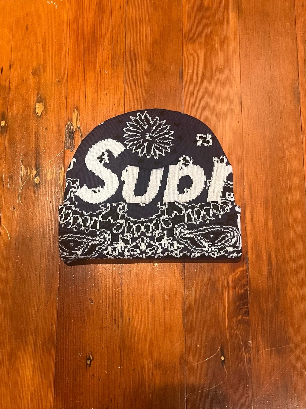 Supreme Blue Bandana Beanie